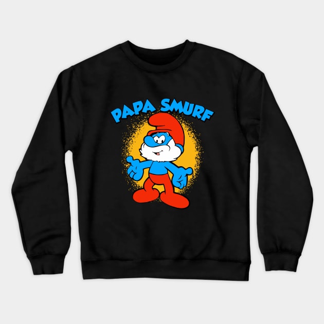 Papa Smurf Crewneck Sweatshirt by Teen Chic